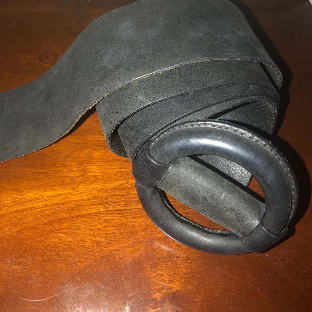 Gap wide leather black belt